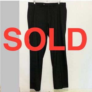 Lauren Ralph Lauren Classic Fit Dress Pant Sz P38Wx34L Ultraflex Stretch Blk NWT